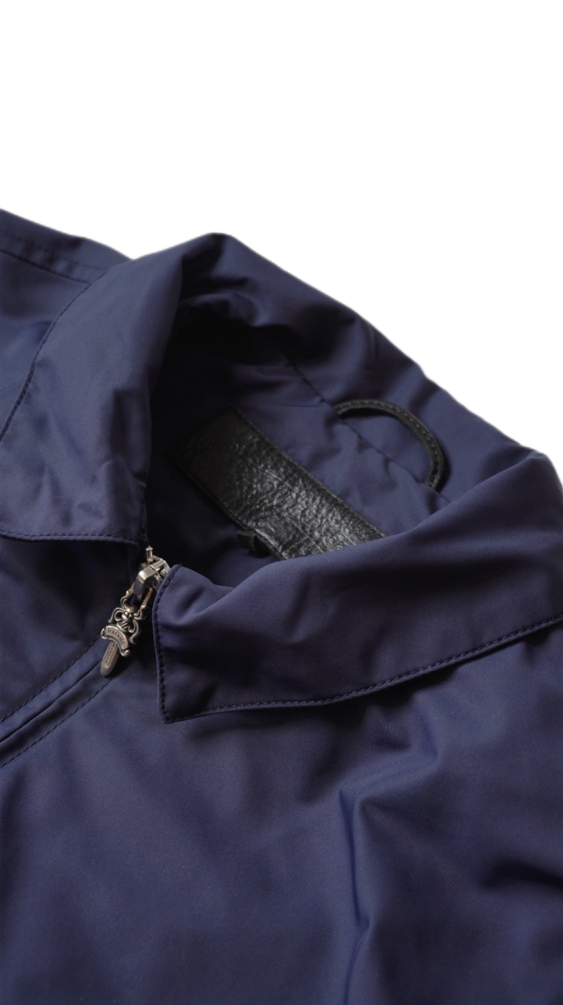 Navy Yellow Patch Women Cropped Nylon Jacket