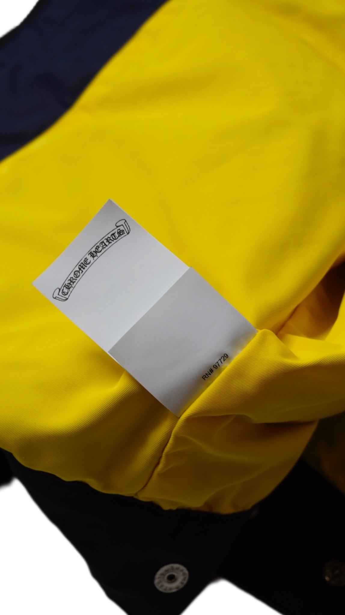 Navy Yellow Patch Women Cropped Nylon Jacket