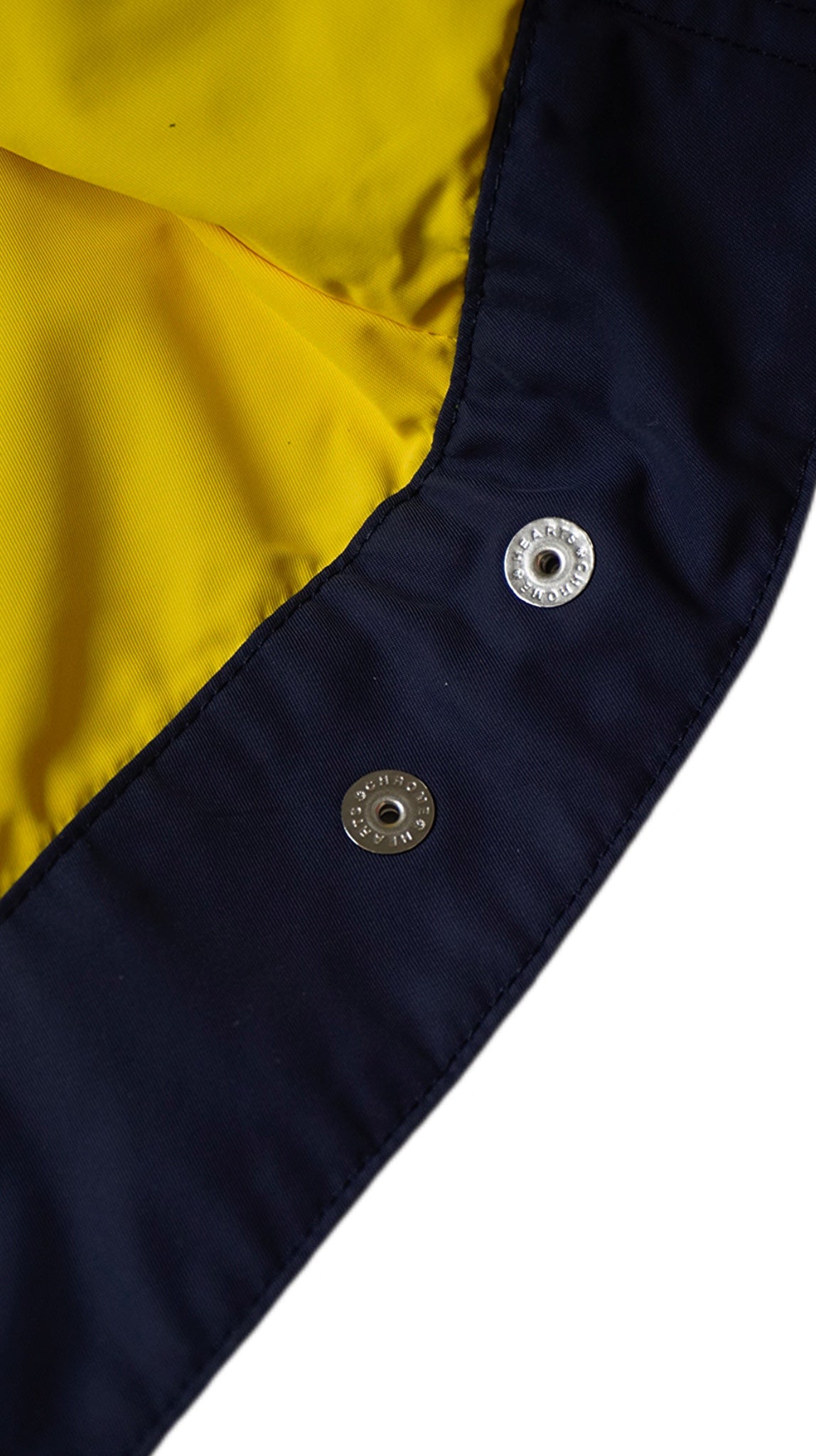 Navy Yellow Patch Women Cropped Nylon Jacket