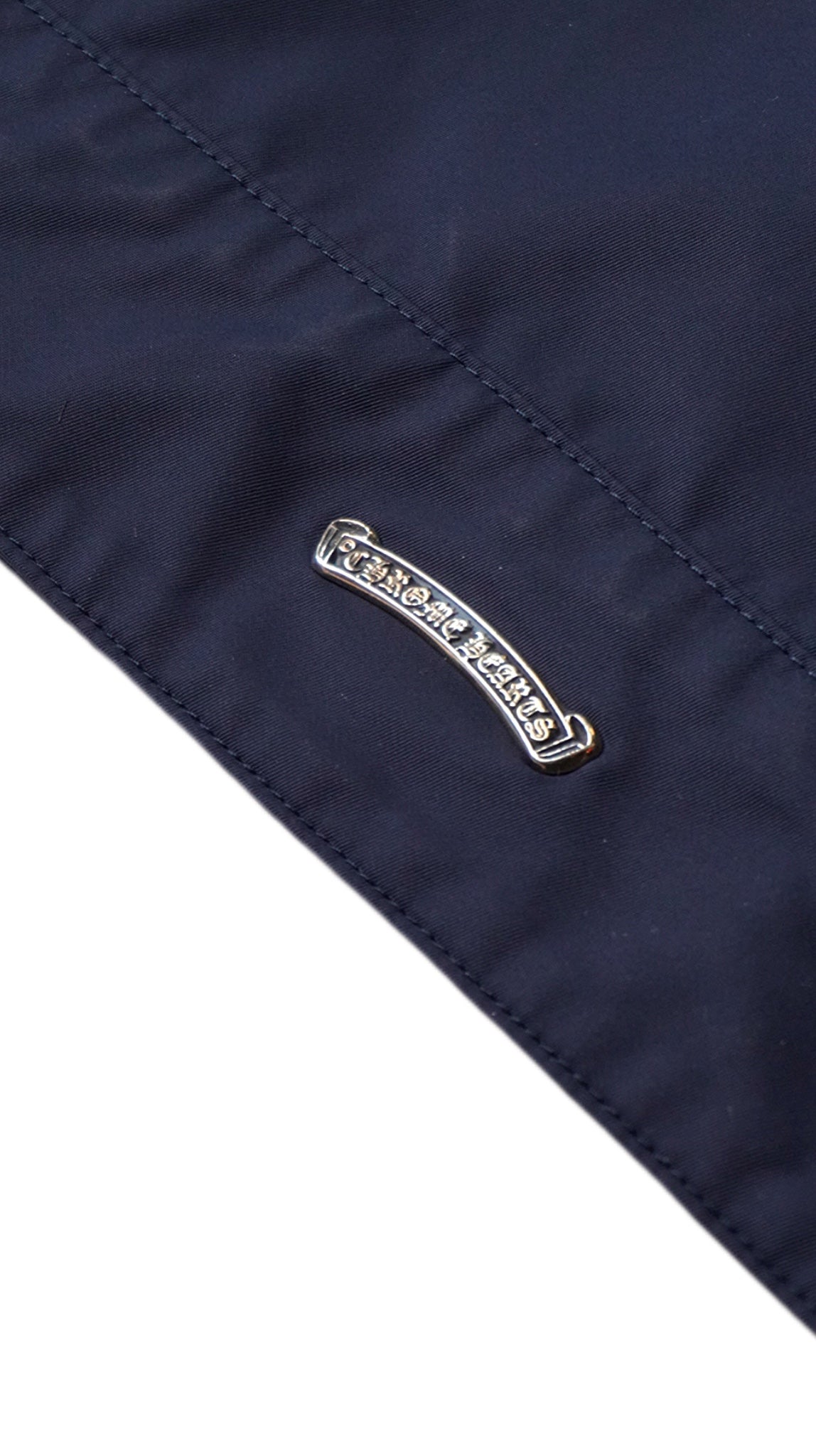 Navy Yellow Patch Women Cropped Nylon Jacket