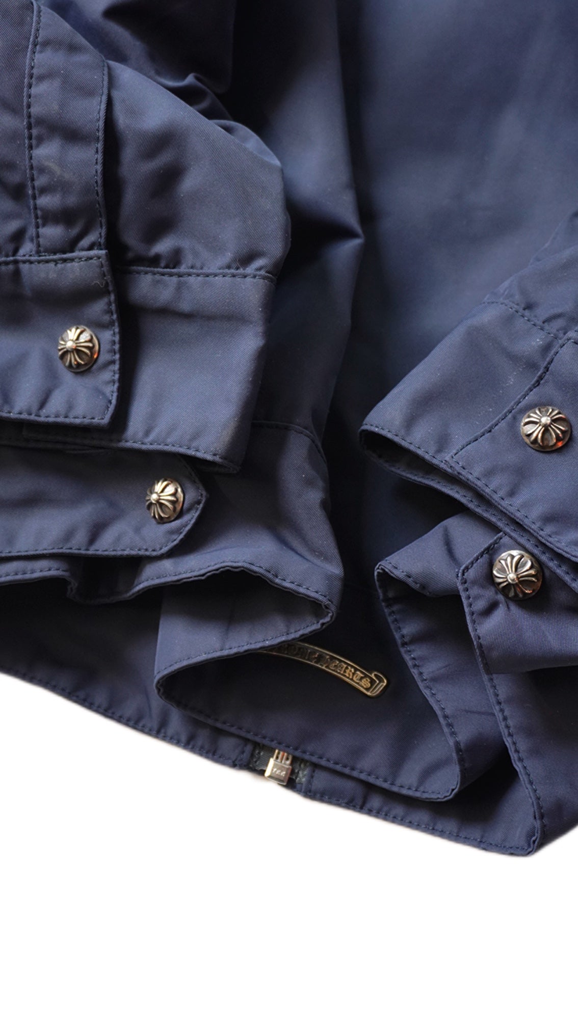 Navy Yellow Patch Women Cropped Nylon Jacket