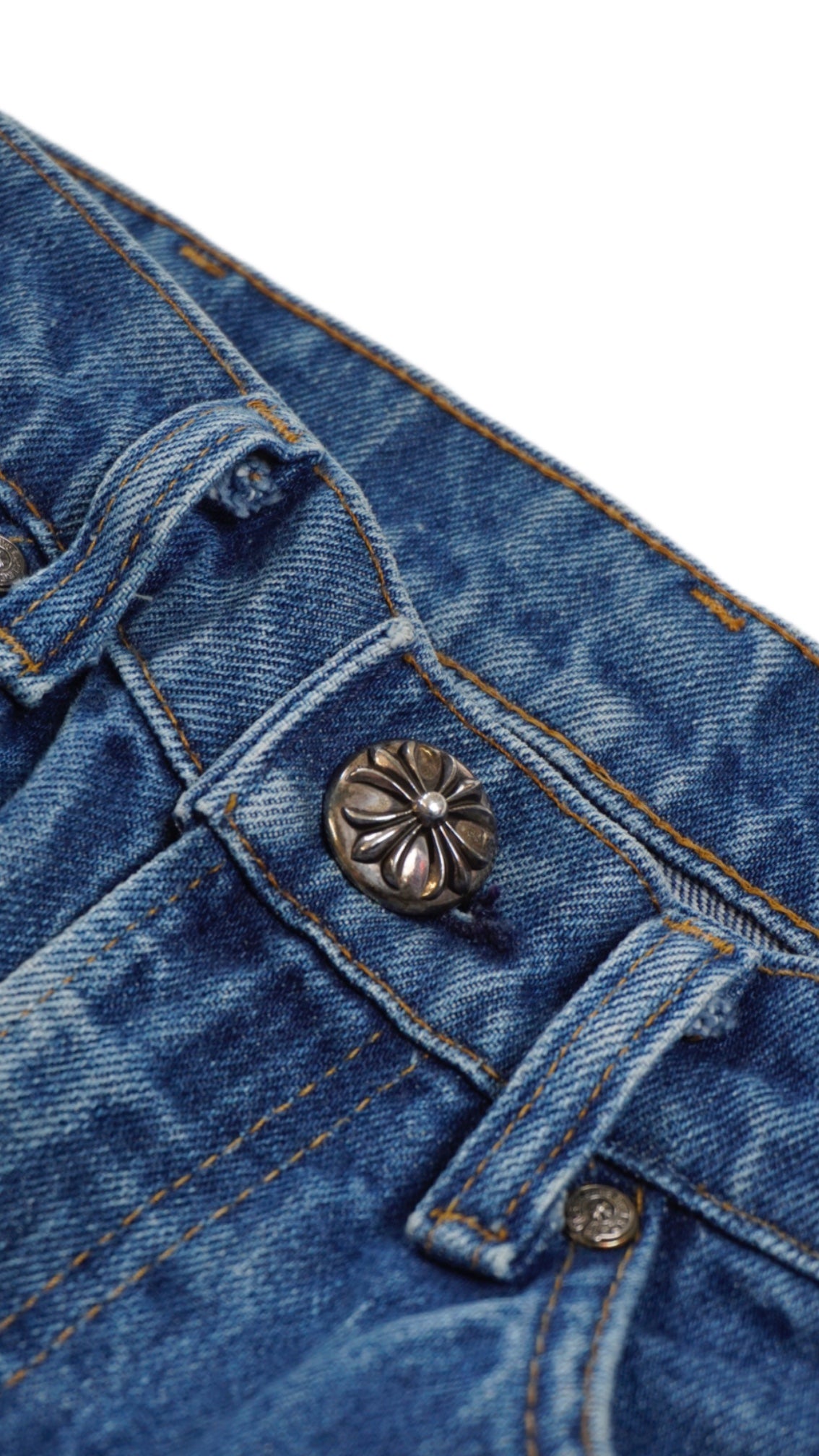 Blue 501 Levi's Black Cross Patch Jeans