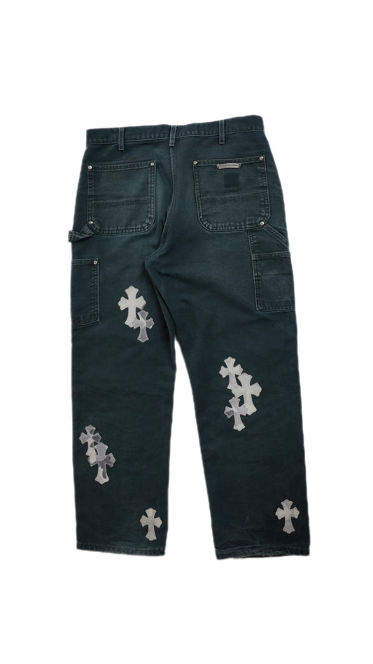 Carhartt Black Sex Records Camo Cross Patch Carpenter Pants