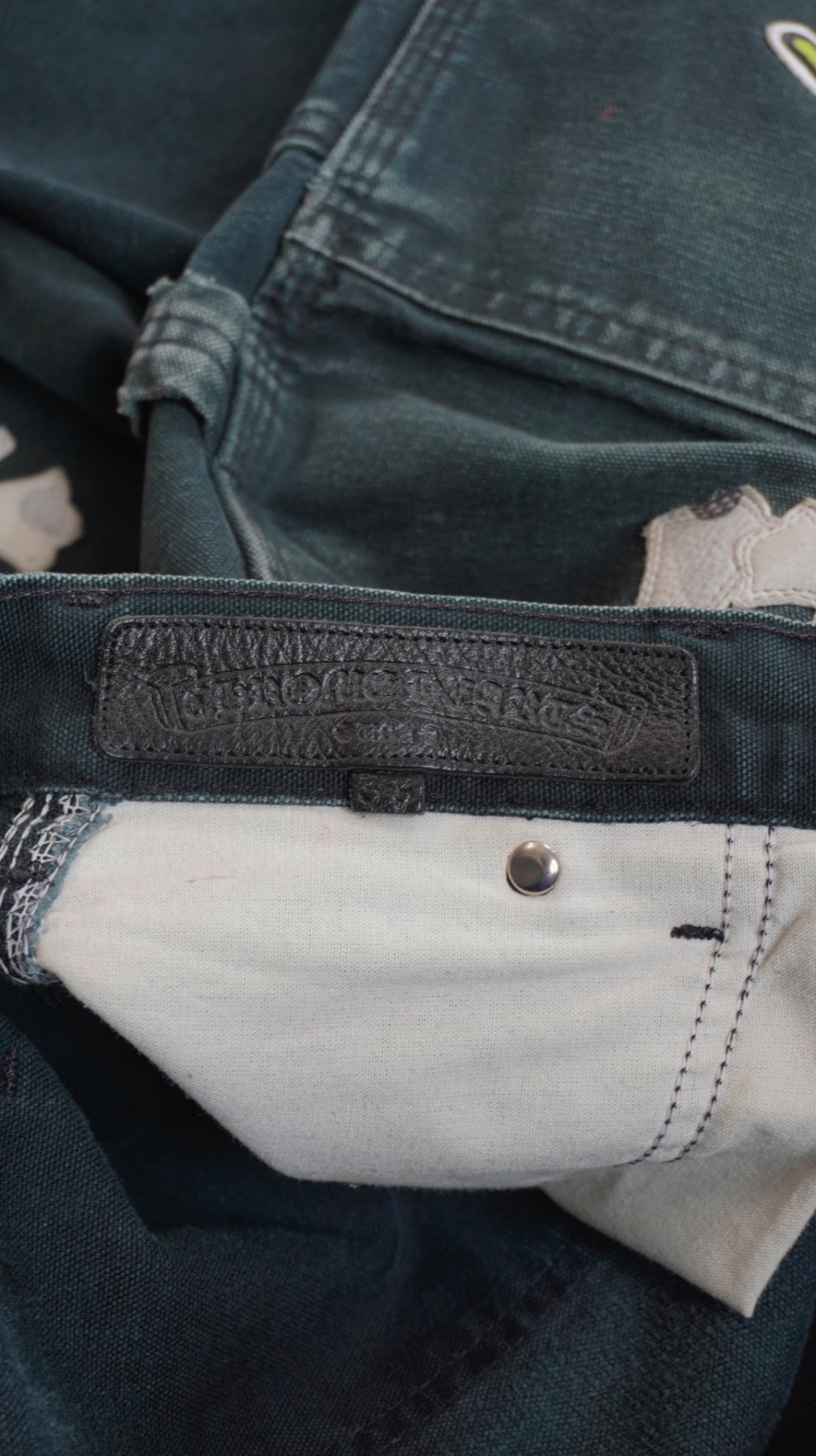 Carhartt Black Sex Records Camo Cross Patch Carpenter Pants