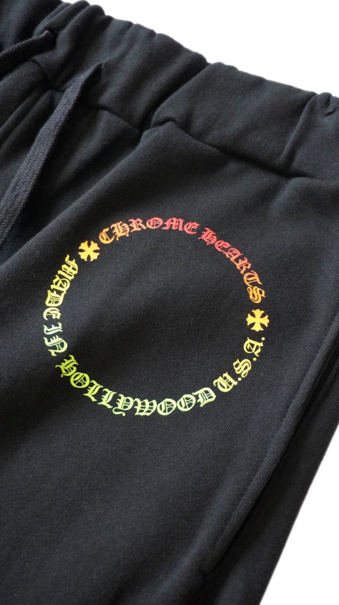 Black Gradient Floral Sweatpants