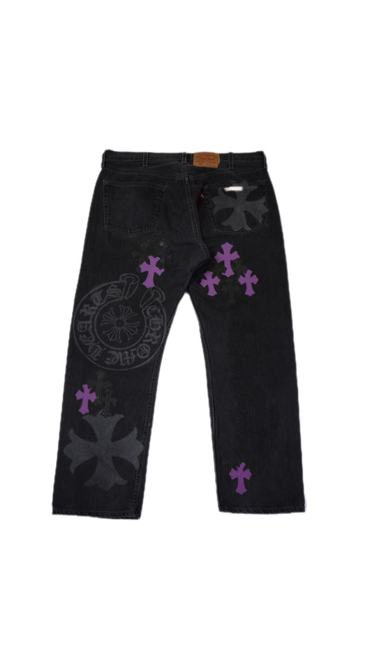 Purple Patch Stencil Levi’s Denim Jeans