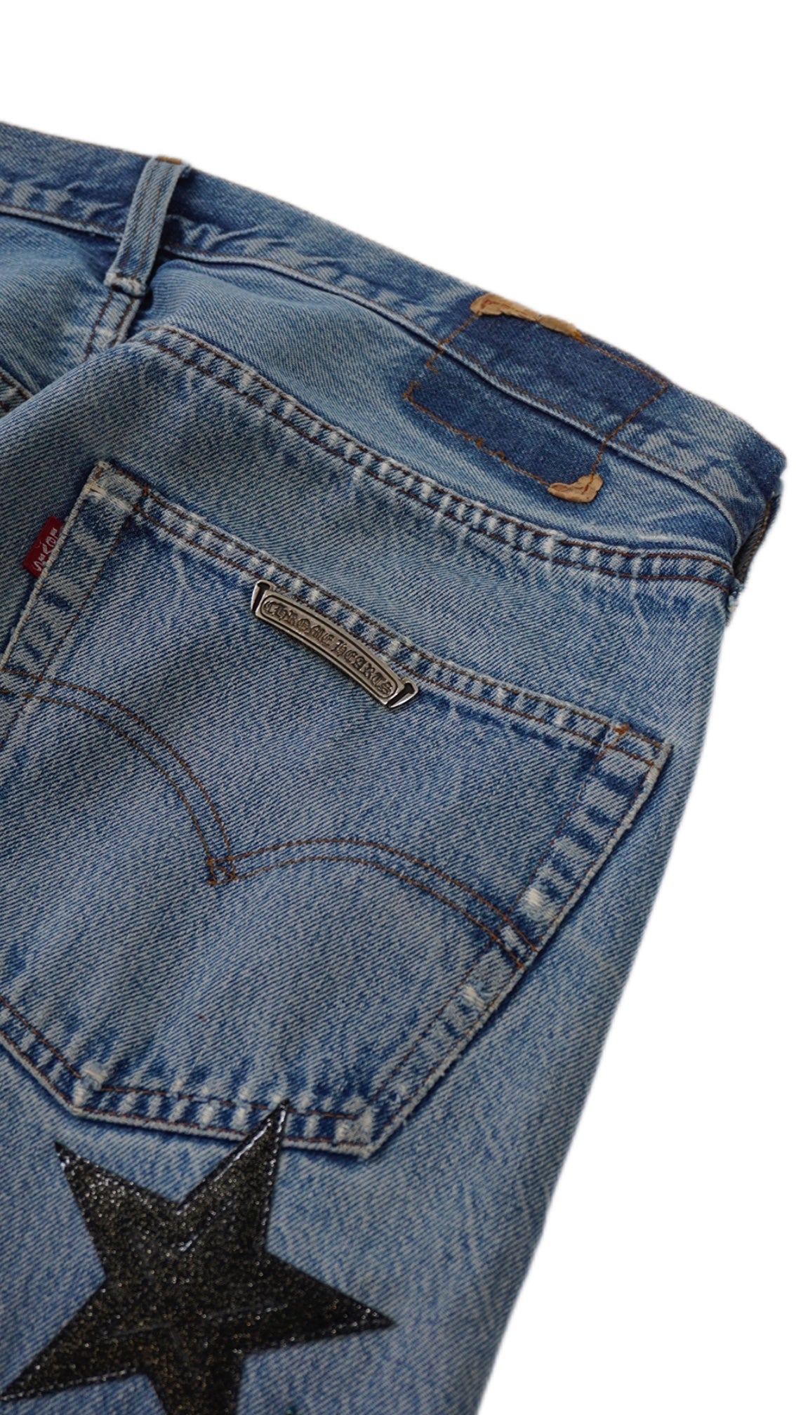 Blue Galaxy Star Patch Jeans