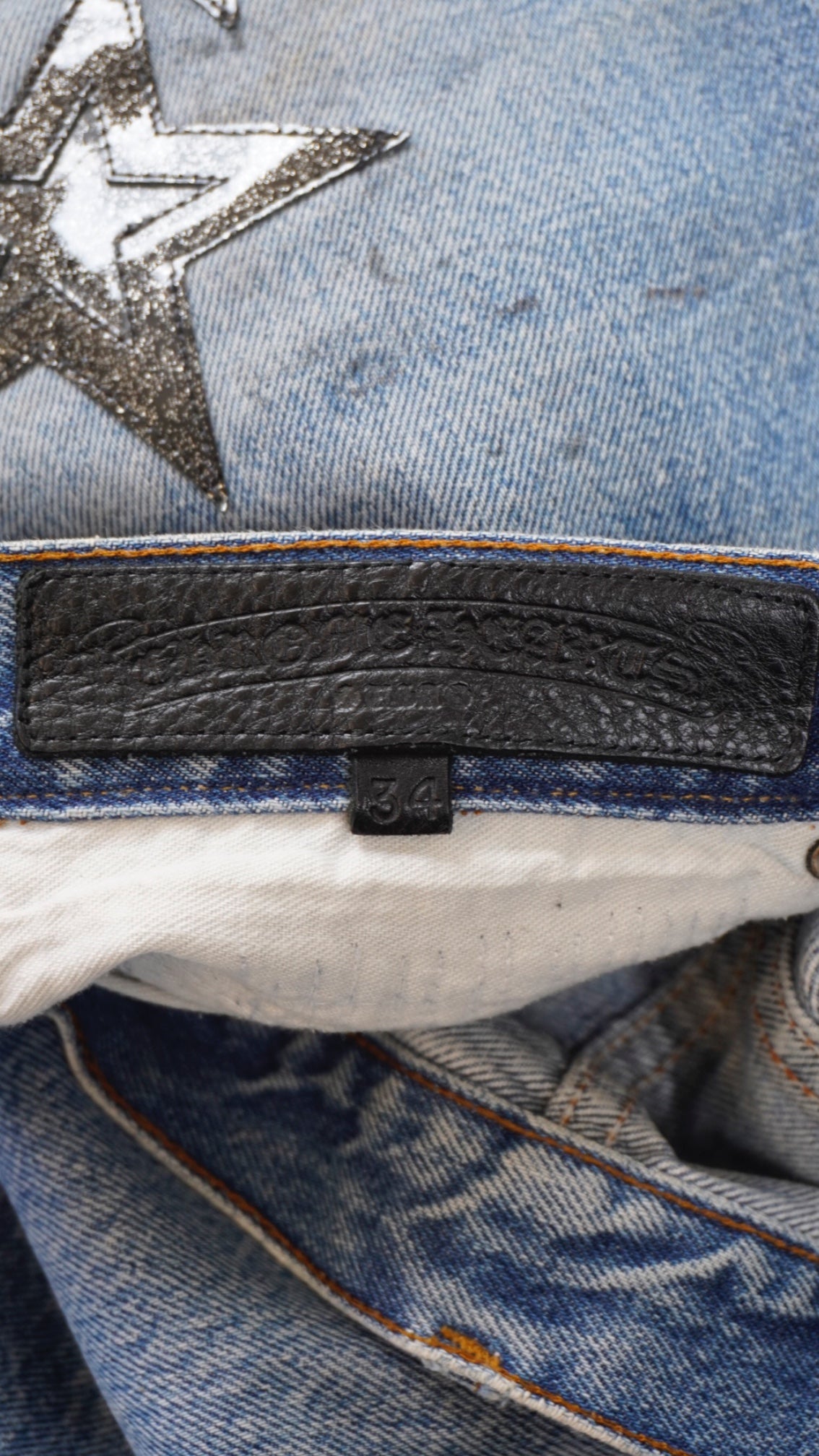 Blue Galaxy Star Patch Jeans