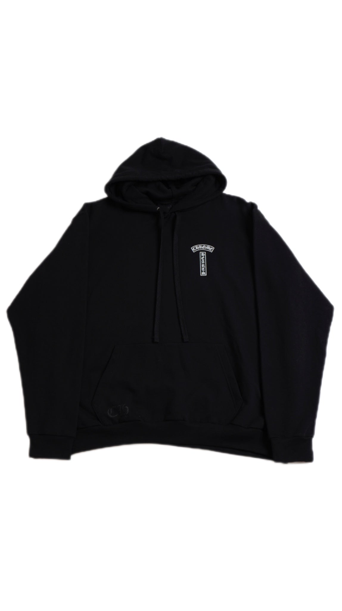 Black Shoulder Logo Hoodie
