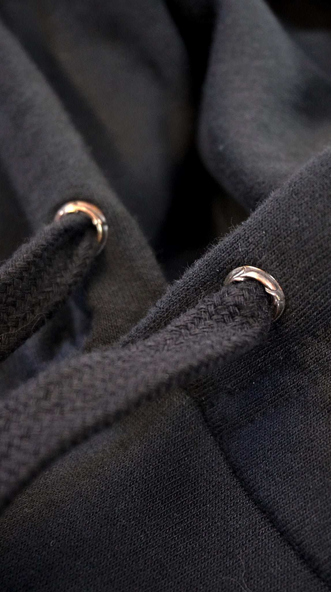 Black Shoulder Logo Hoodie