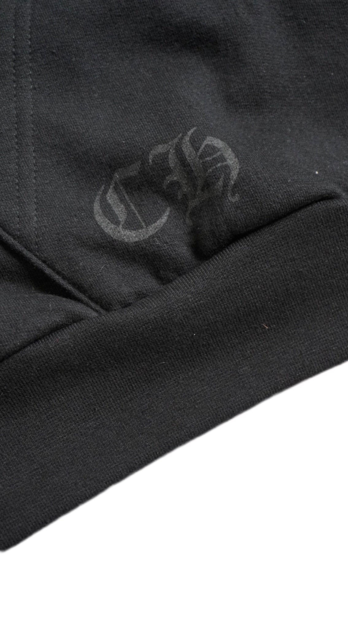 Black Shoulder Logo Hoodie