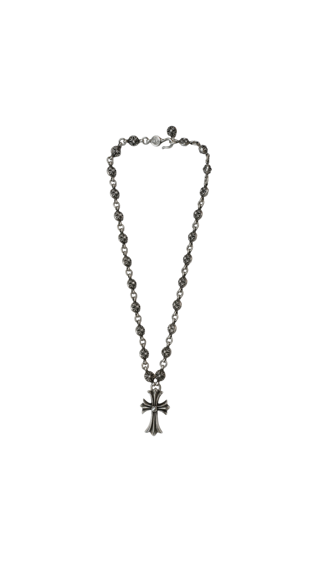 Cross Ball Cross Pendant Necklace