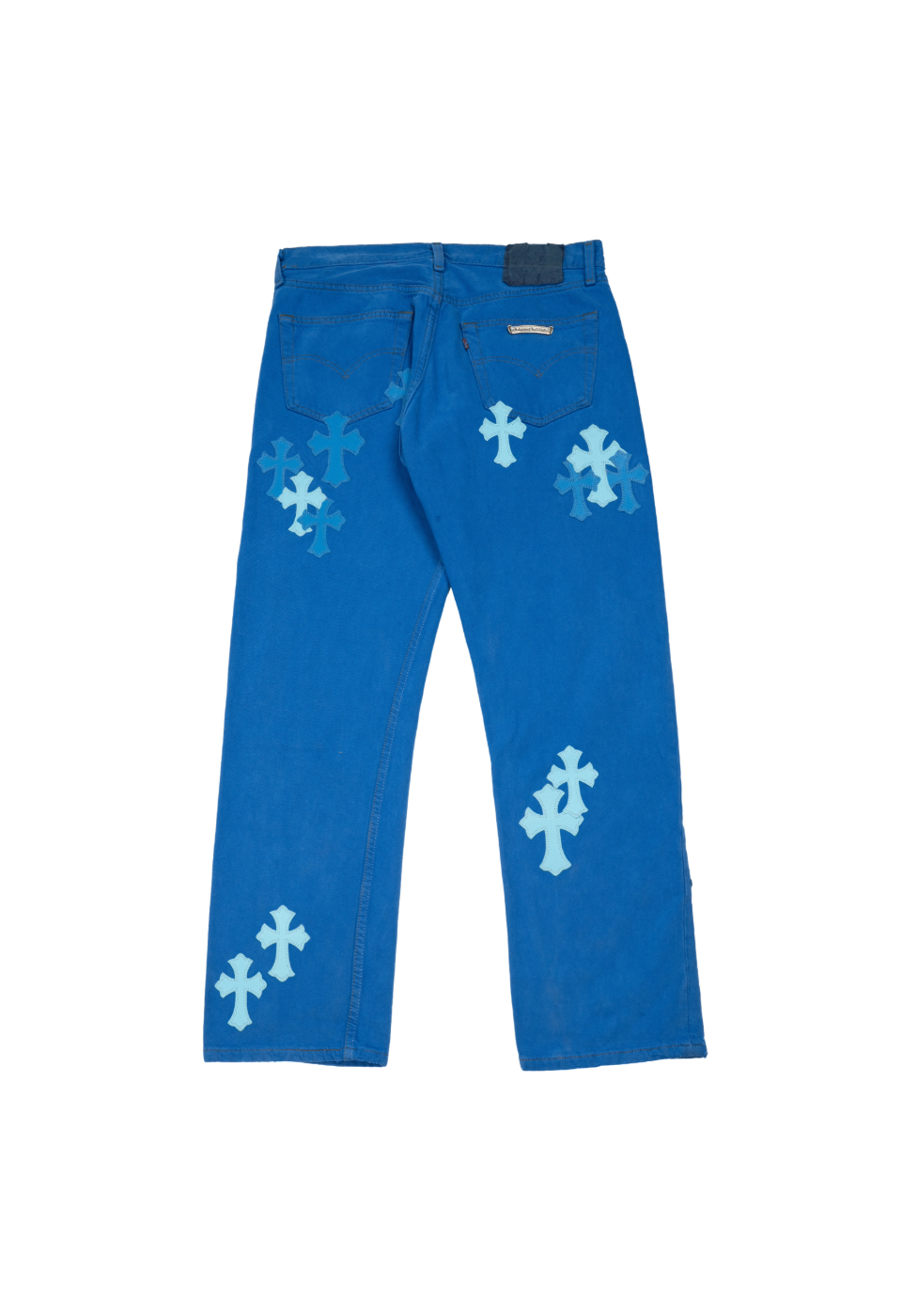 London Exclusive Blue Cross Patch Jeans