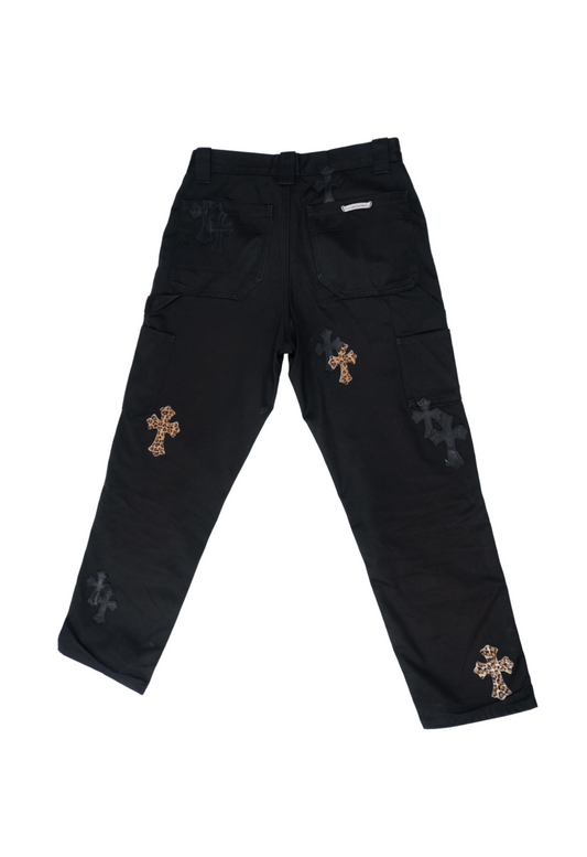 Cheetah Cross Patch Double Knee Carpenter Pants