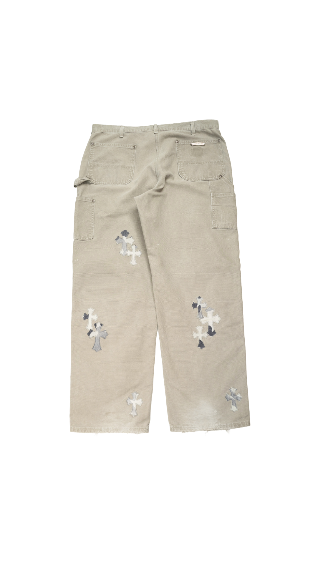 Sex Records Double Knee Carpenter Jeans 'Grey Khaki'