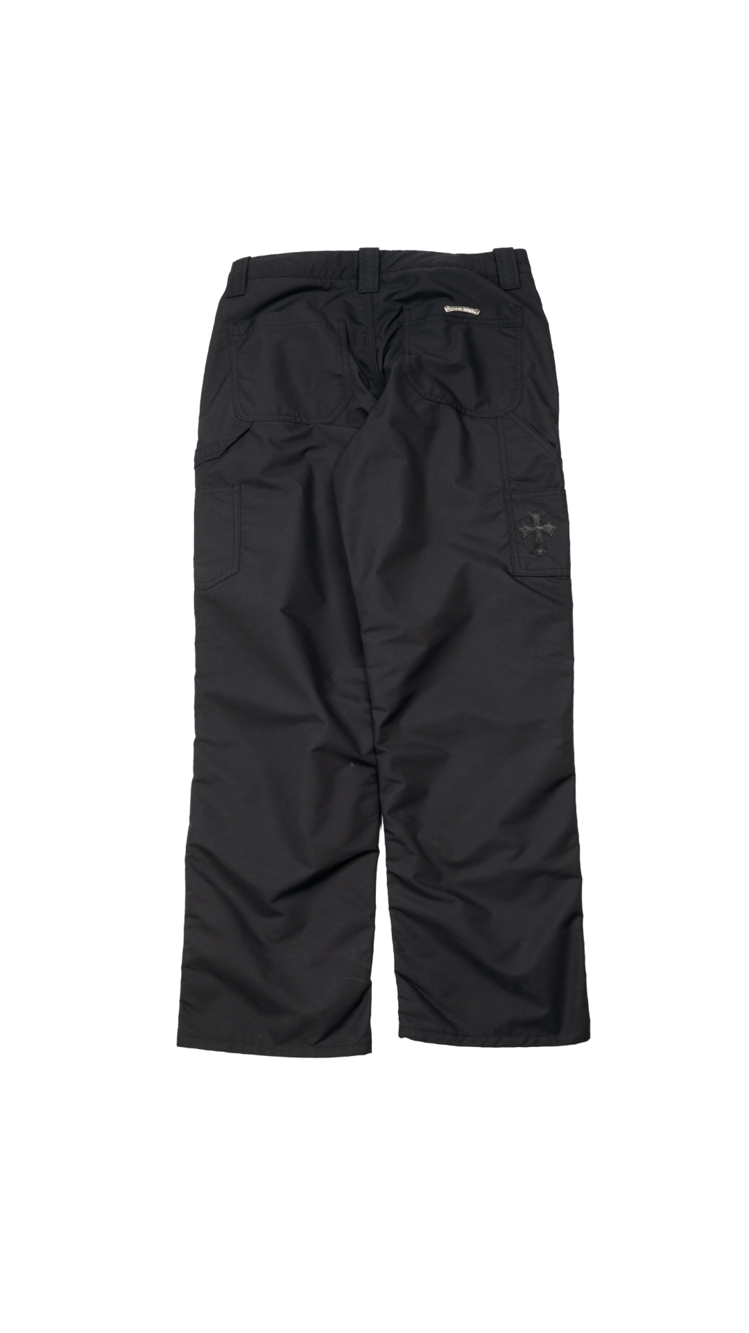 Leather Double Knee Nylon Carpenter Pants 'Black'