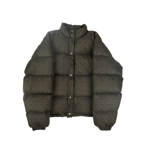 Olive Monogram Cross Puffer Down Jacket
