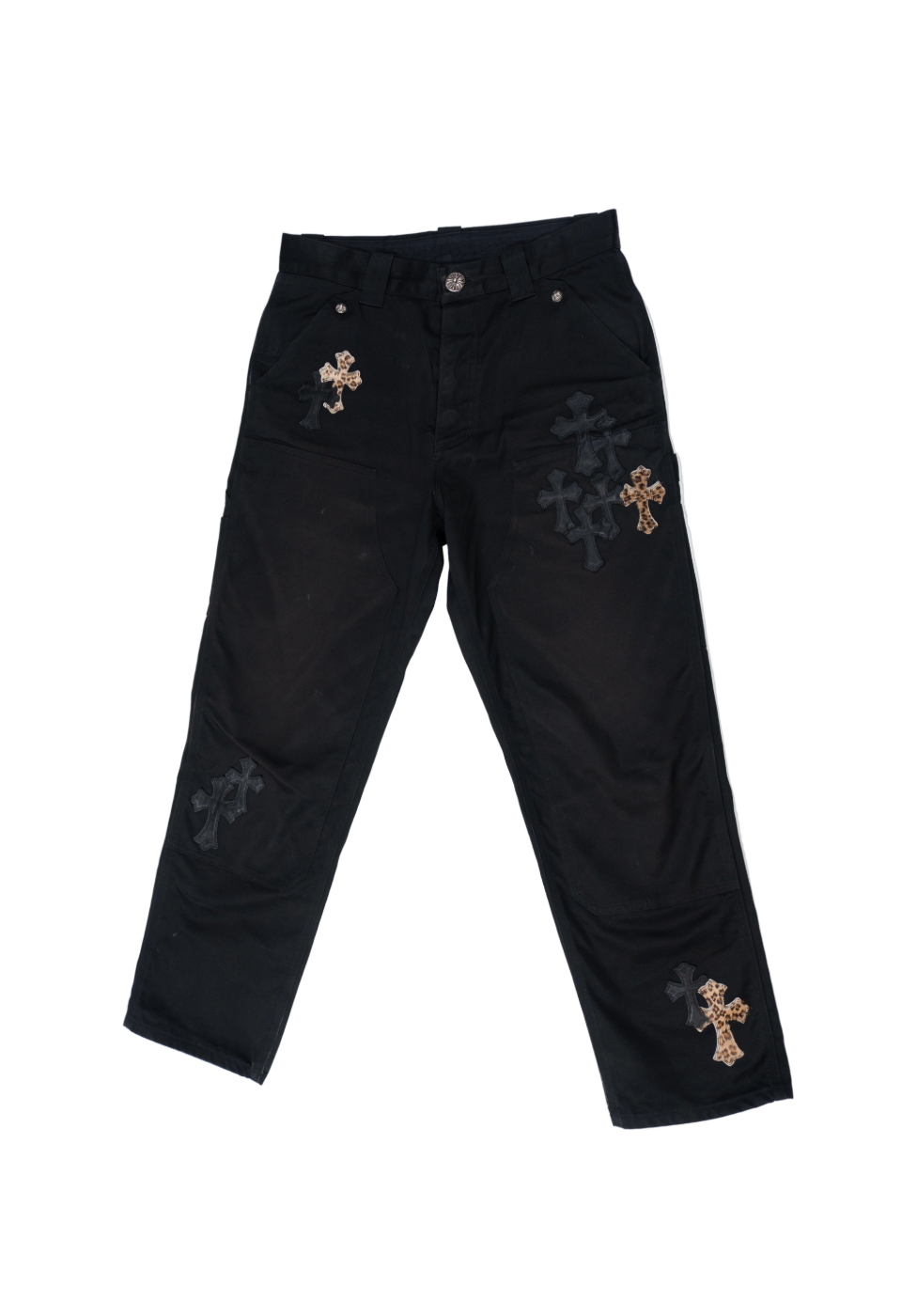 Cheetah Cross Patch Double Knee Carpenter Pants