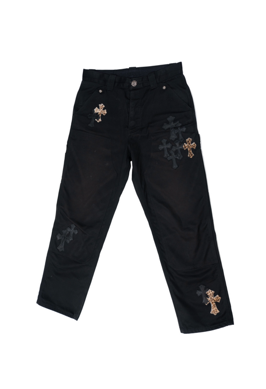 Cheetah Cross Patch Double Knee Carpenter Pants