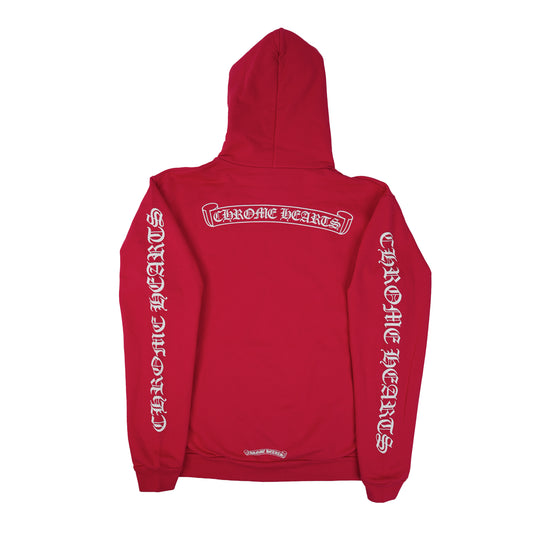 Red Scroll Logo Hoodie