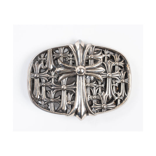Silver Cemetery Cross Belt Buckle
