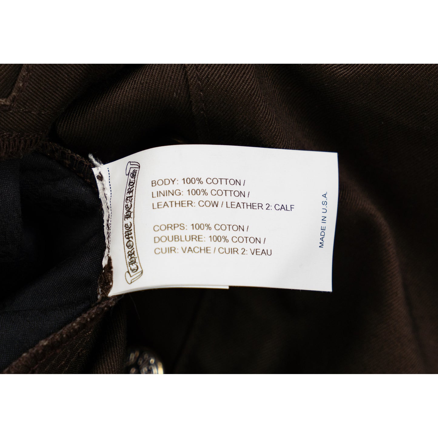 Brown Orange Cross Patch Carpenter Pants