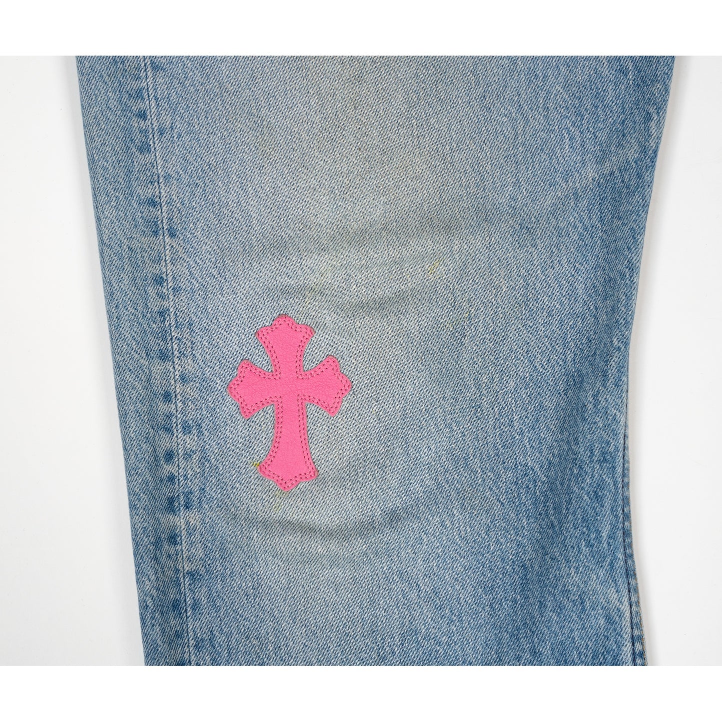 1/1 501 Levi's Cheetah/Pink Cross Patch Jeans