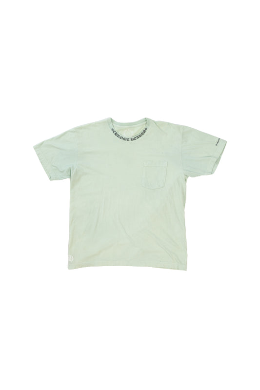 Black Neck Logo Light Green T-shirt