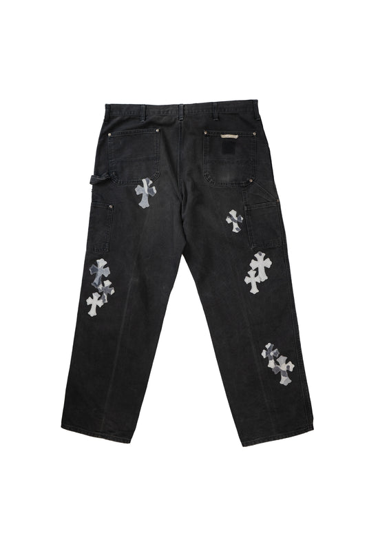 Carhartt Black Sex Records Camo Cross Patch Carpenter Pants