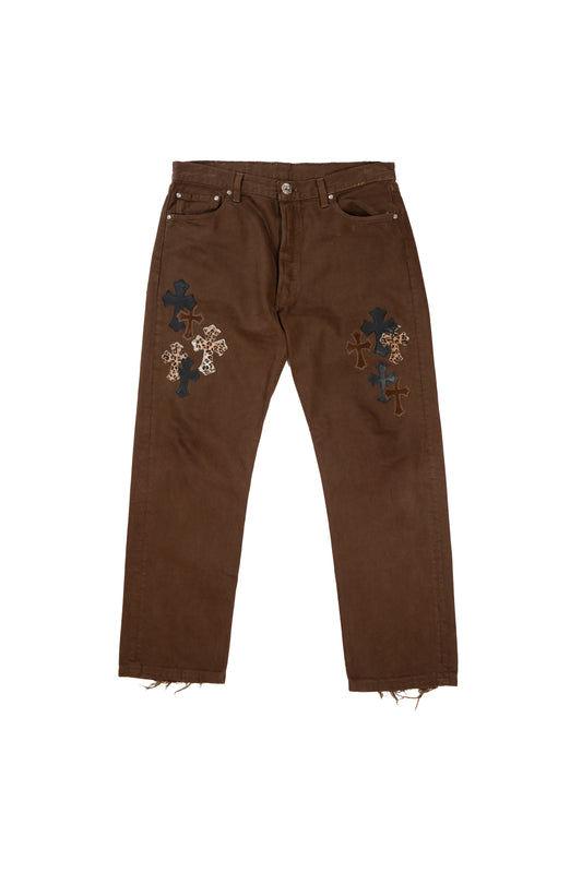 NYFW Exclusive Leopard Levi’s Cross Patch Jeans