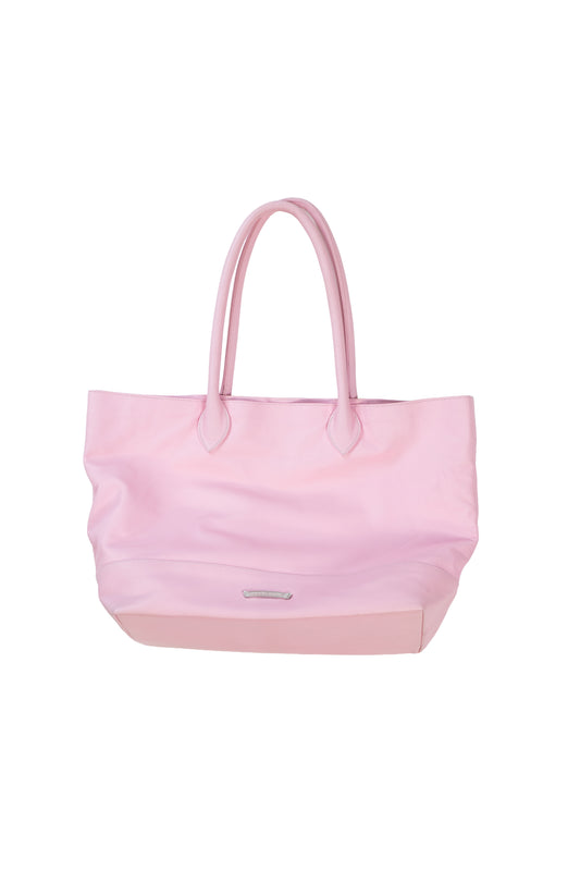 Pink Silver Cross Tote Bag