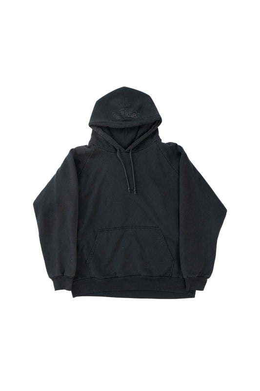 Black Scroll Logo Vintage Hoodie