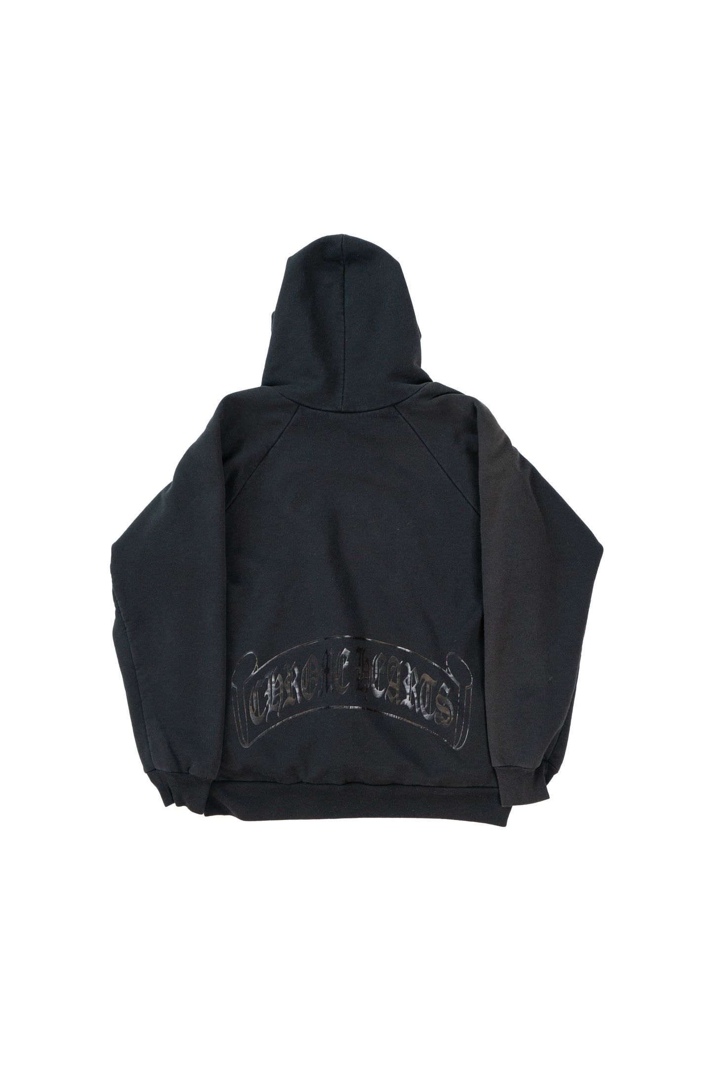 Black Scroll Logo Vintage Hoodie