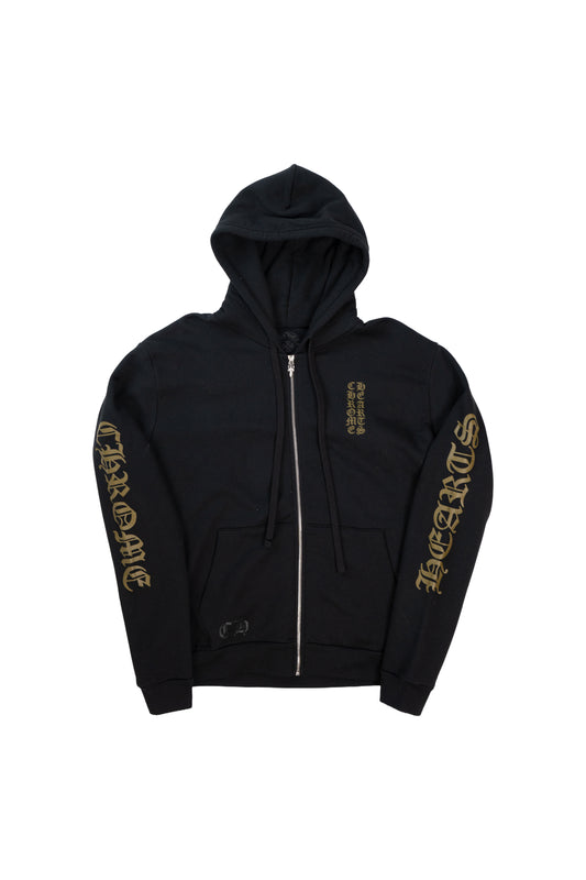 Brown Vertical Logo Hoodie