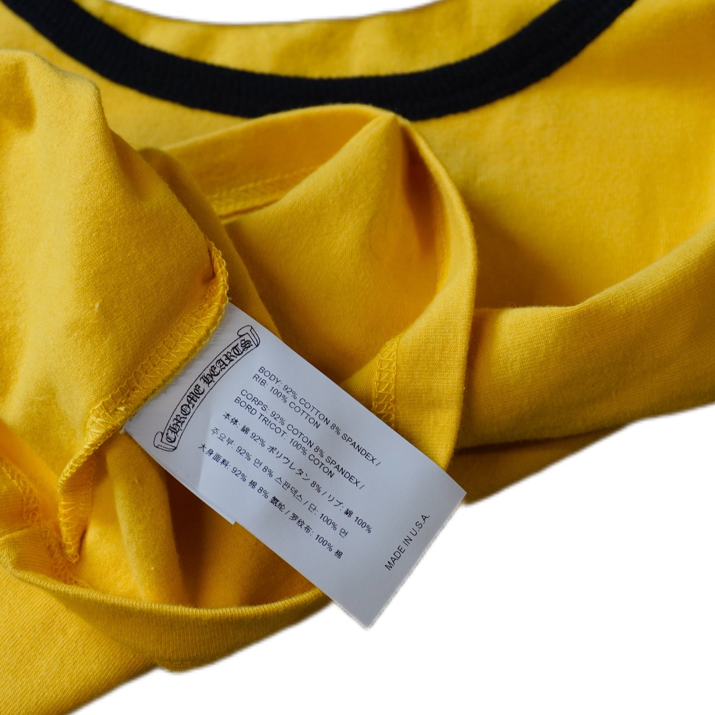 Yellow/Black Horseshoe Logo Tank top