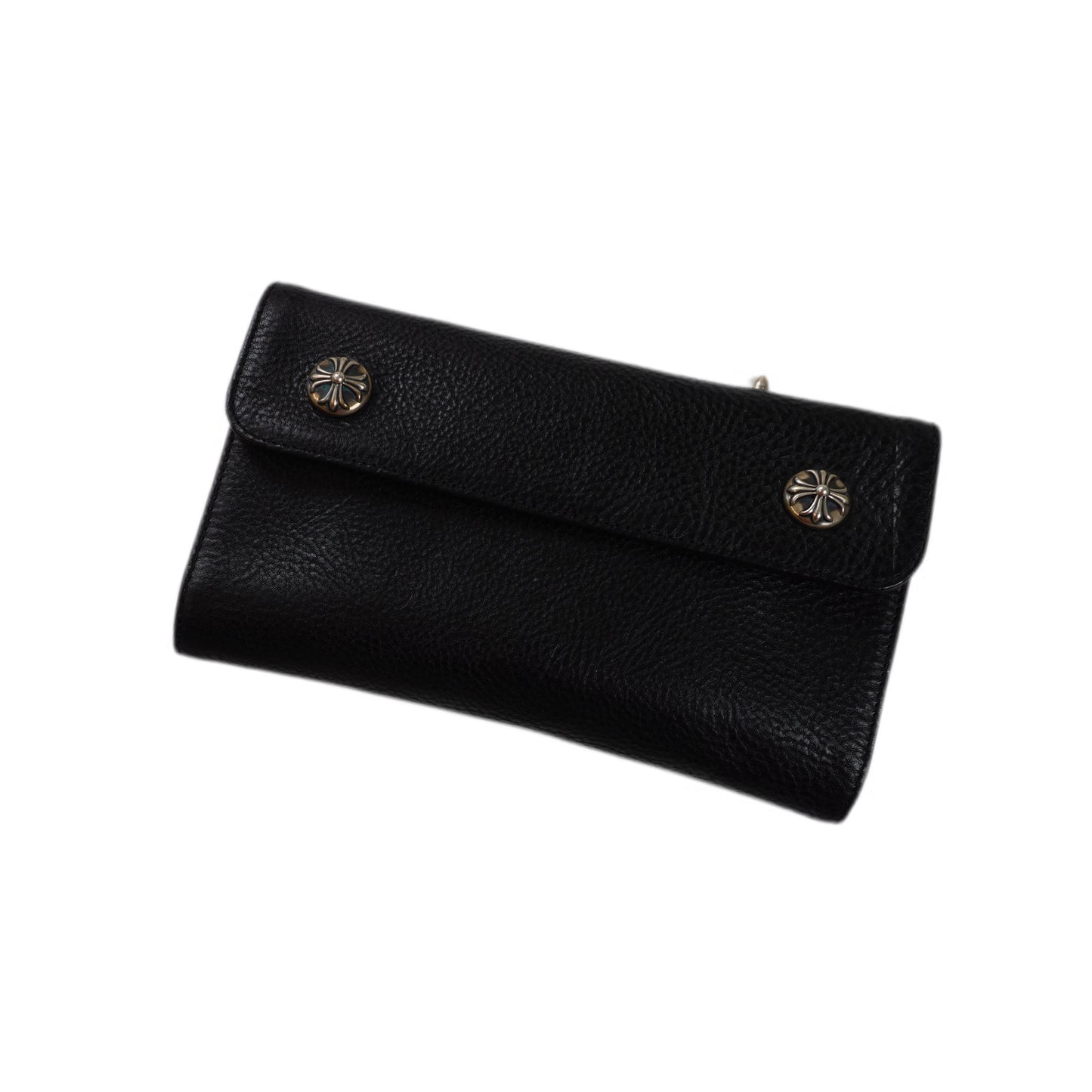 Grained Calfskin Dagger Long Wallet Black