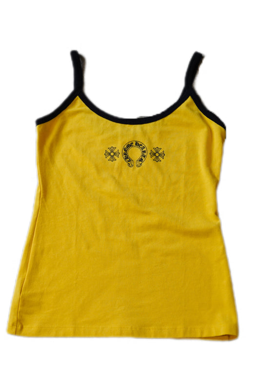Yellow/Black Horseshoe Logo Tank top