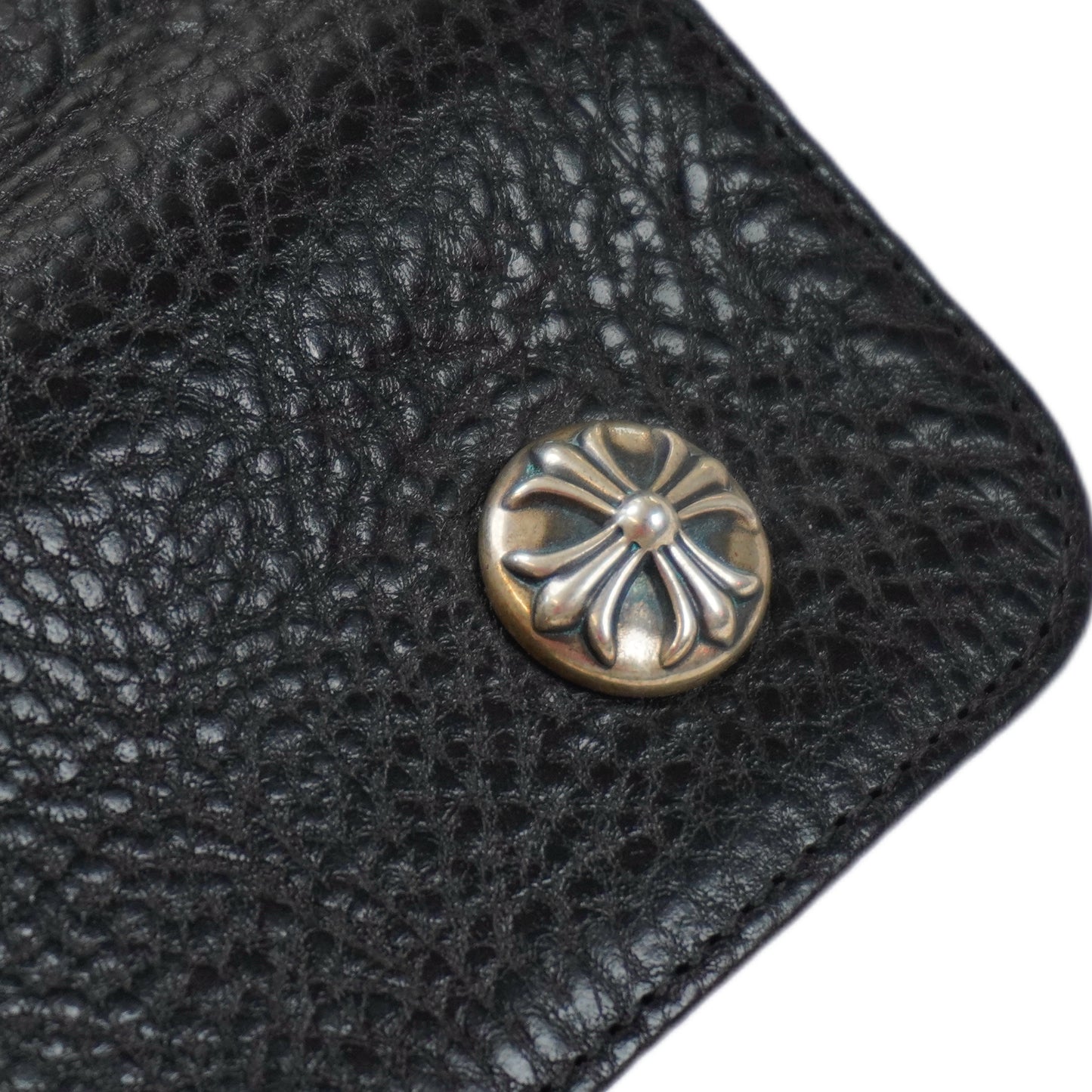 Grained Calfskin Dagger Long Wallet Black