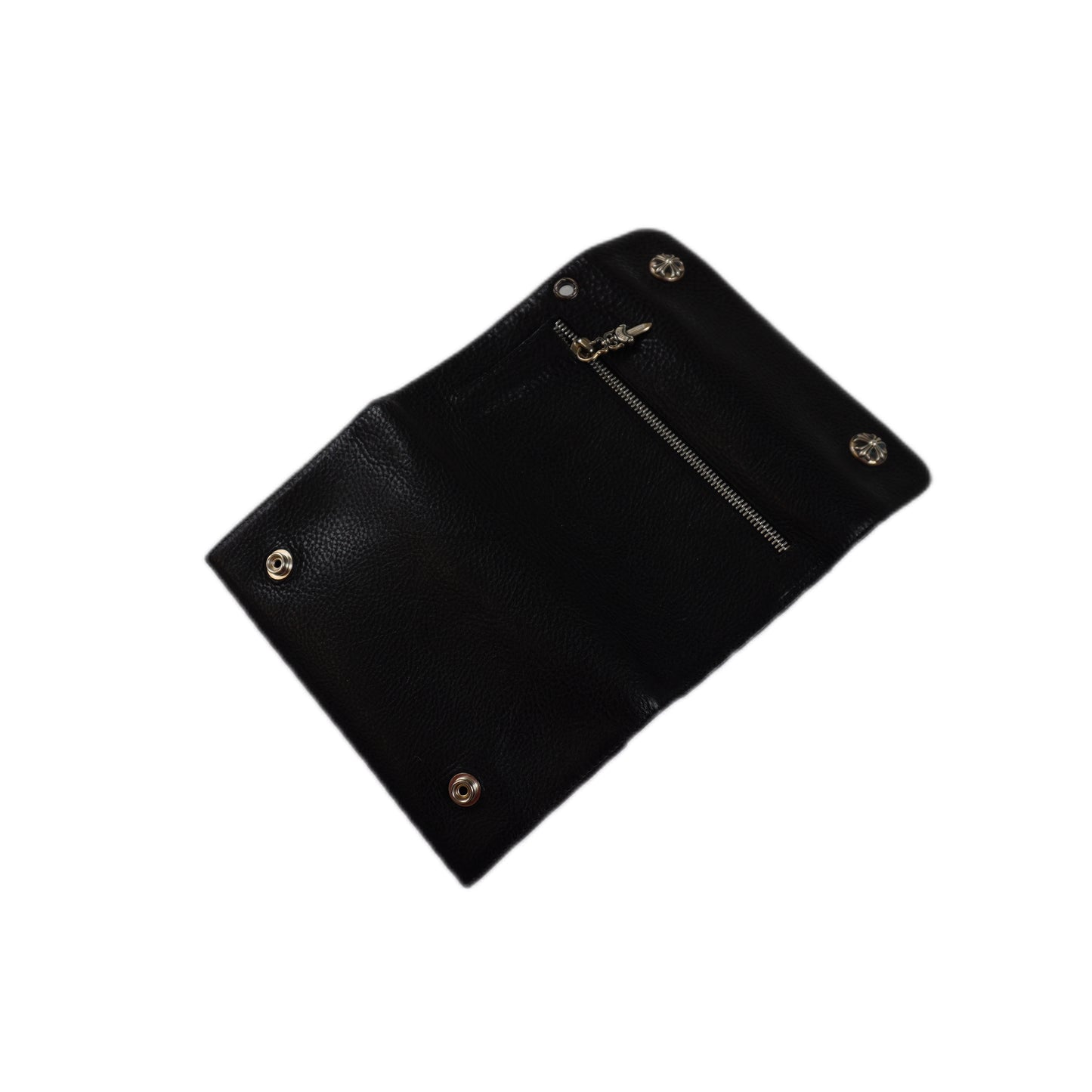 Grained Calfskin Dagger Long Wallet Black