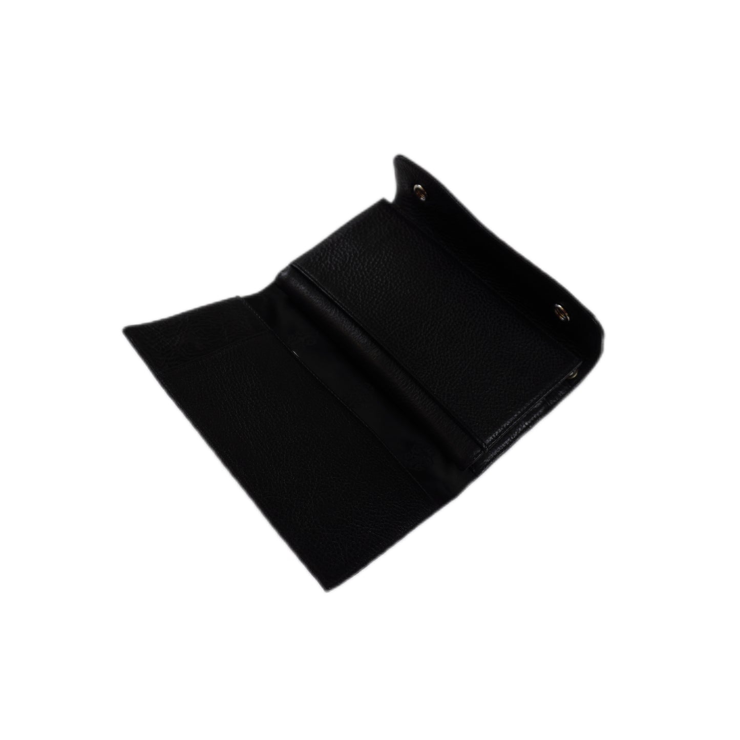 Grained Calfskin Dagger Long Wallet Black