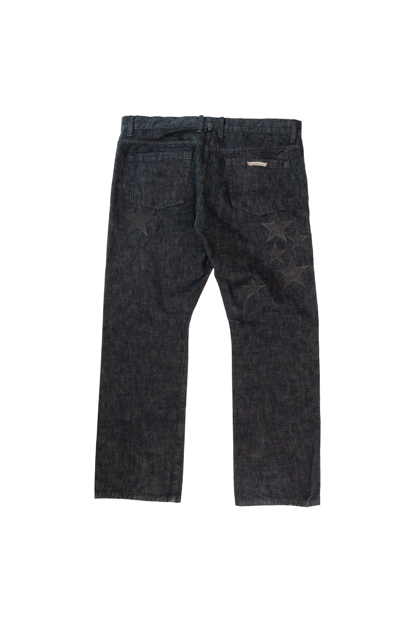 Black Star Patch Flame Knee Cargo Pants