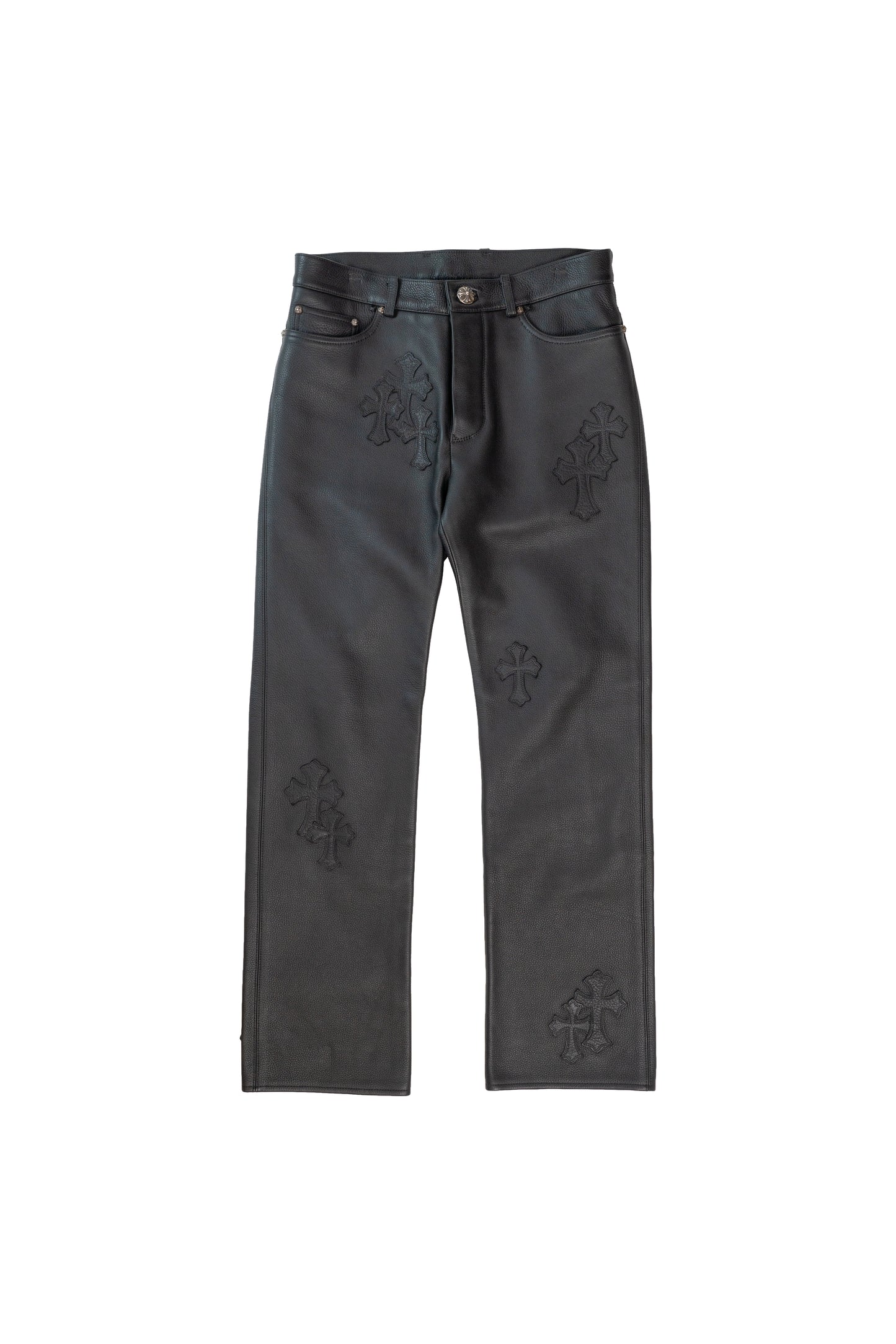 Leather Chino Cross Patch Pants