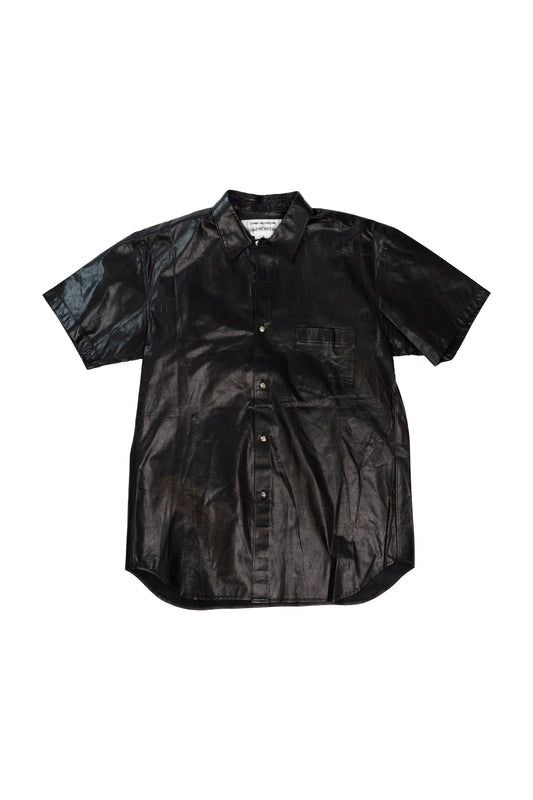 Comme des Garcons Leather Short Sleeve Button Up