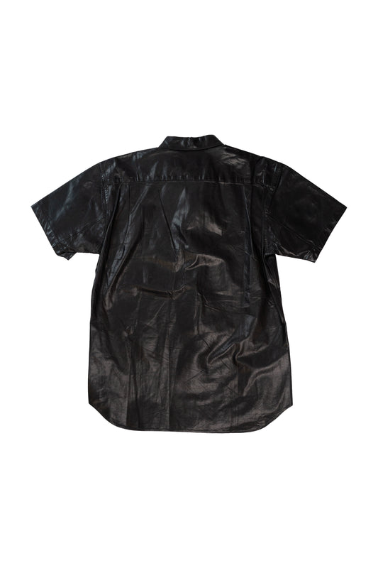 Comme des Garcons Leather Short Sleeve Button Up
