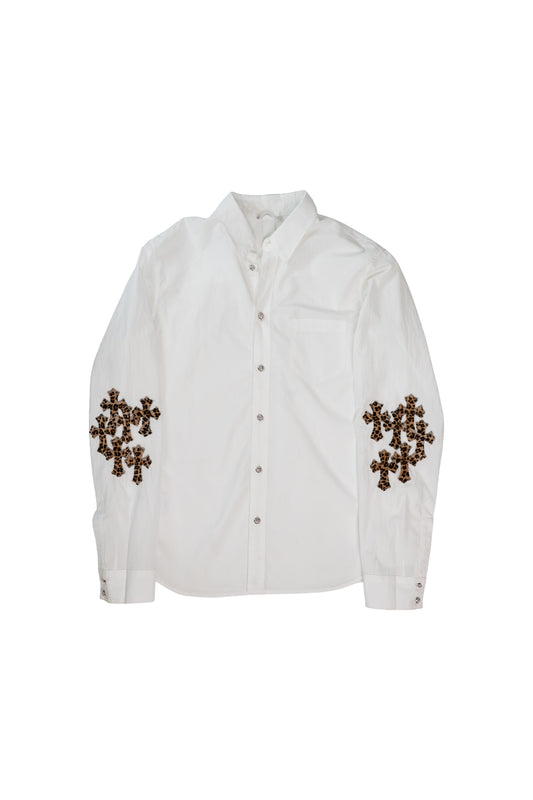 St Barths Exclusive Cheetah Cross Patch Button Up