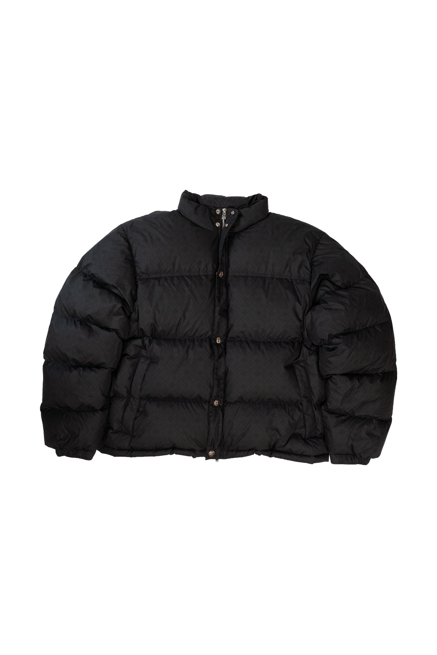 Black Monogram Cross Puffer Down Jacket