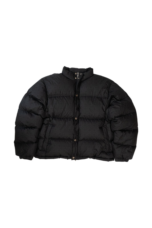 Black Monogram Cross Puffer Down Jacket
