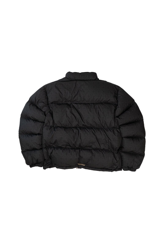 Black Monogram Cross Puffer Down Jacket