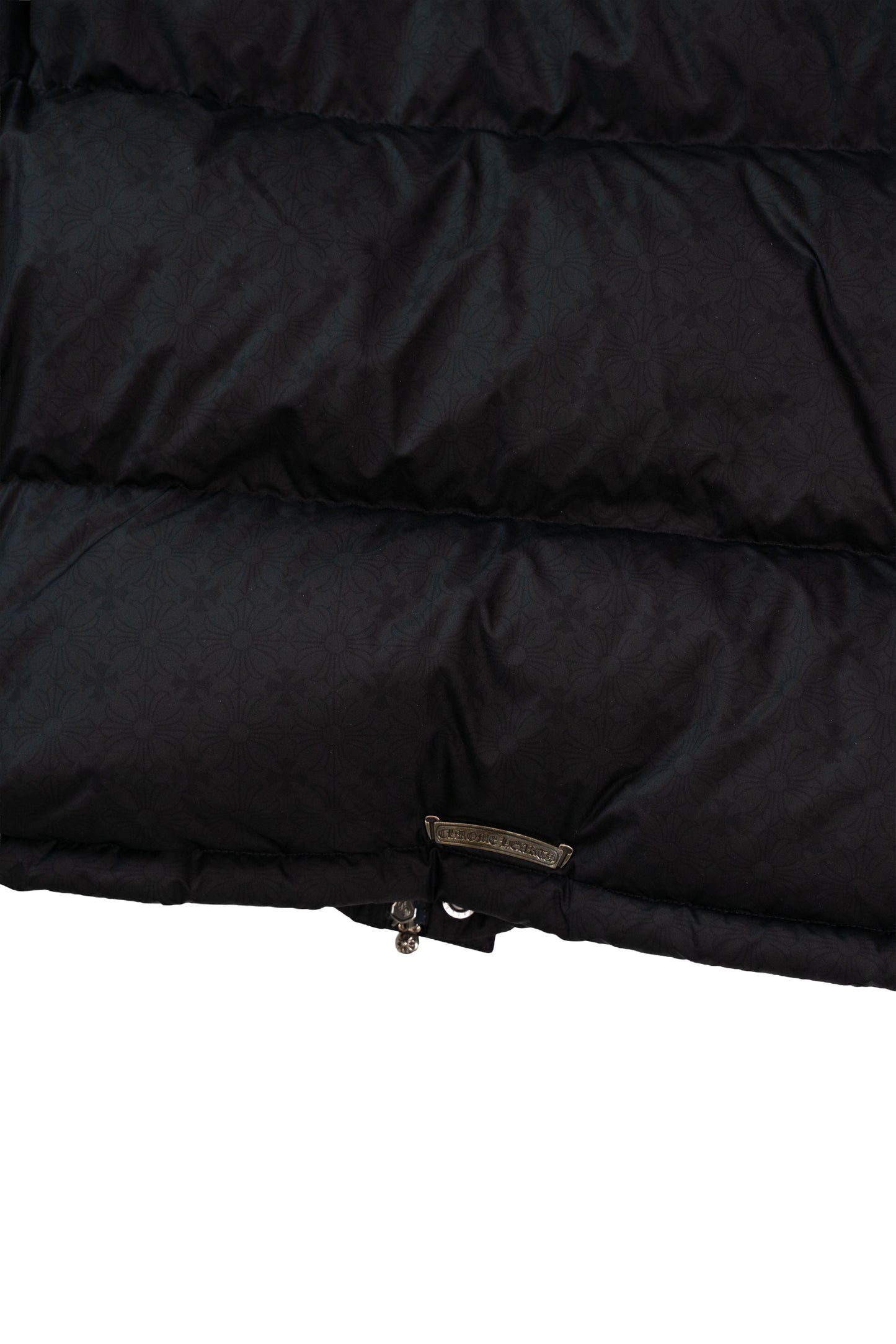 Black Monogram Cross Puffer Down Jacket