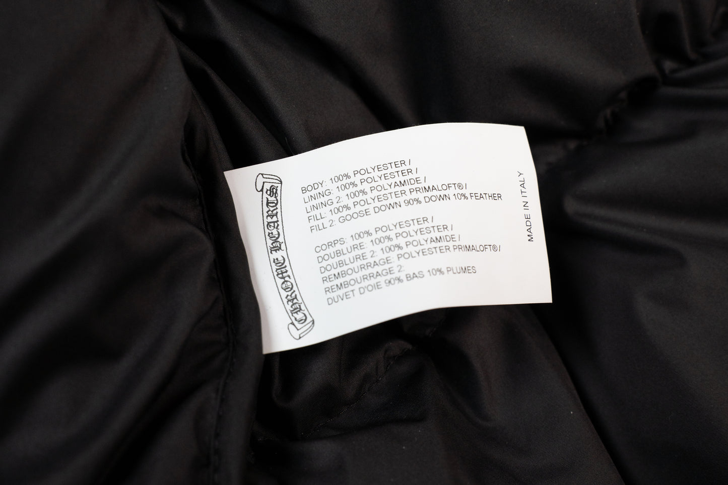 Black Monogram Cross Puffer Down Jacket